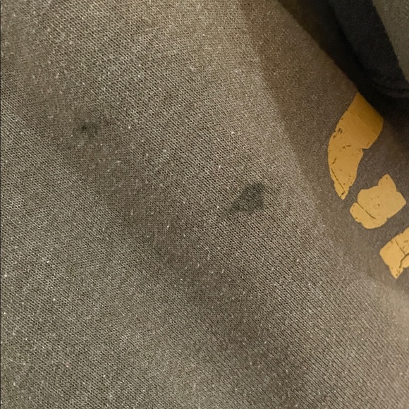 Carhartt Men's medium Green Pullover Hoodie with yellow writing - Picture 5 of 6